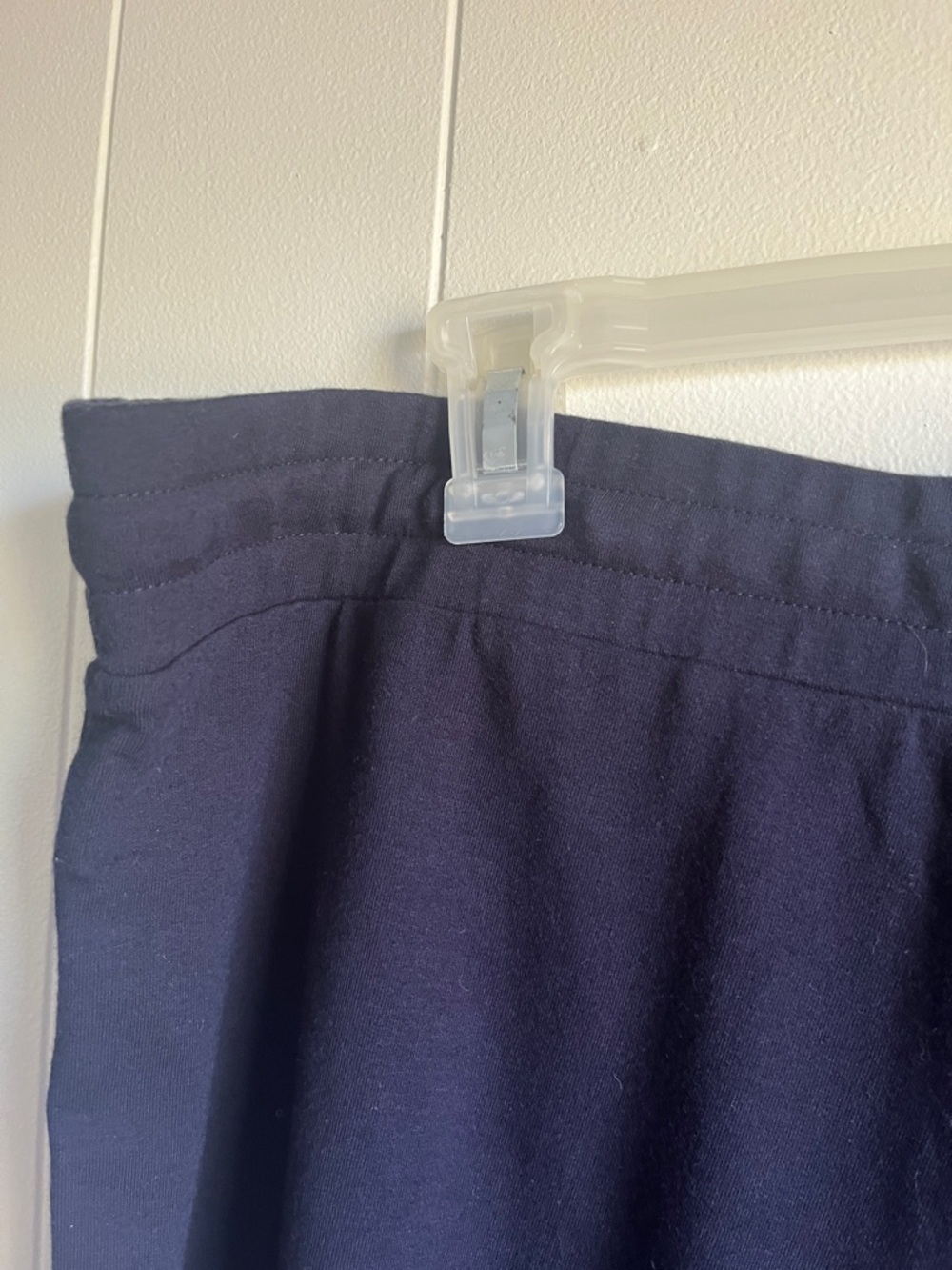 Anthropologie Daily Ritual Navy Wide-Leg Knit Coastal Drawstring Capris Sz XXL - Picture 6 of 6
